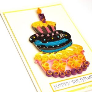 Birthday cake quilling card