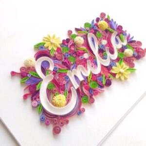 Custom Quilling Name Art