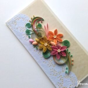 Quilling wedding card
