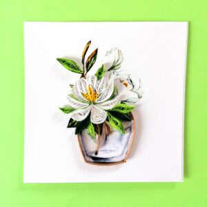 Quilling Magnolia card