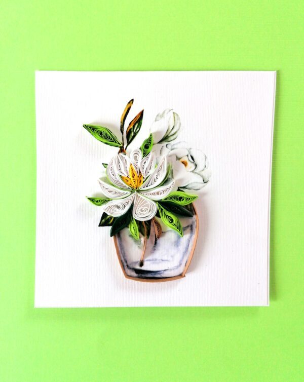 Quilling Magnolia card